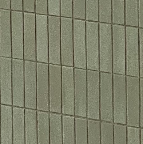 Small-format ceramic tiles used on the inner walls of the pool
